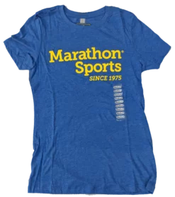 Marathon Sportswear Marathon Sports Women's Logo Tee - Royal/Yellow (W LOGO TEE 2)