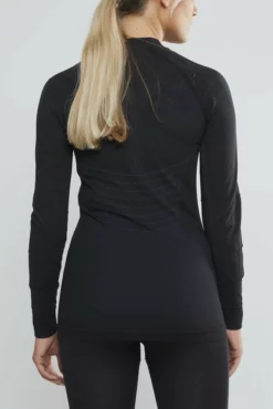 Craft Women's Active Intensity Crewneck Baselayer - Black/Asphalt (1907937-999995) -Asics Shop 1907937 999995 Active Intensity CN LS C2 Preview