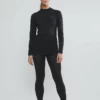 Craft Women's Active Intensity Crewneck Baselayer - Black/Asphalt (1907937-999995)