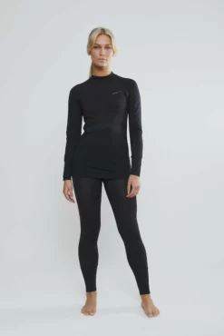 Craft Women's Active Intensity Crewneck Baselayer - Black/Asphalt (1907937-999995)