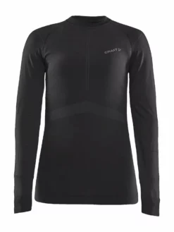 Craft Women's Active Intensity Crewneck Baselayer - Black/Asphalt (1907937-999995) -Asics Shop 1907937 999995 Active Intensity CN LS F Preview