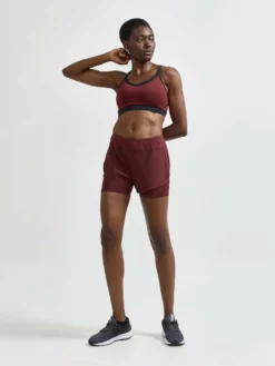 Craft Women's Advance Essence 2-IN-1 Shorts - Truffle (1910722-439000) 3 Craft Women's Advance Essence 2-IN-1 Shorts - Truffle (1910722-439000) -Asics Shop 1910722 439000 ADVEssence2 in 1ShortsW Closeup4 Preview 1