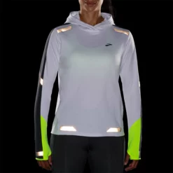 Brooks Women's Run Visible Thermal Hoodie - White/Asphalt/Nightlife (221559134) 10 Brooks Women's Run Visible Thermal Hoodie - White/Asphalt/Nightlife (221559134) -Asics Shop 221559 134 D1 Run Visible Thermal Hoodie