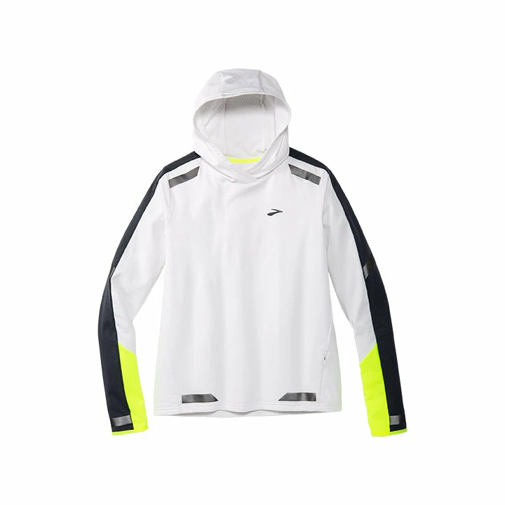 Brooks Women's Run Visible Thermal Hoodie - White/Asphalt/Nightlife (221559134) 7 Brooks Women's Run Visible Thermal Hoodie - White/Asphalt/Nightlife (221559134) - Image 7