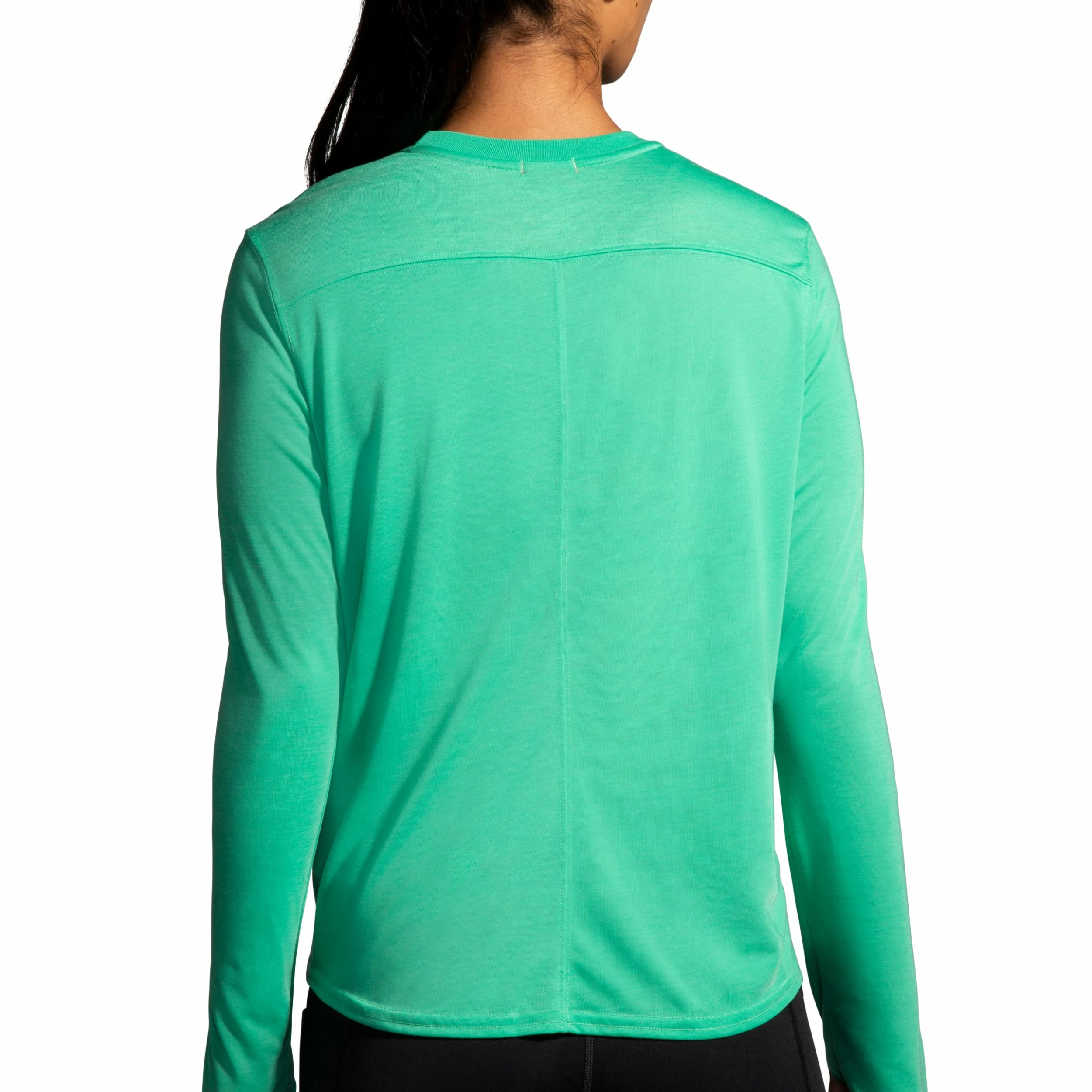 Brooks Women's Run Merry Distance Long Sleeve - Green/Run Merry (221563377) 4 Brooks Women's Run Merry Distance Long Sleeve - Green/Run Merry (221563377) - Image 4