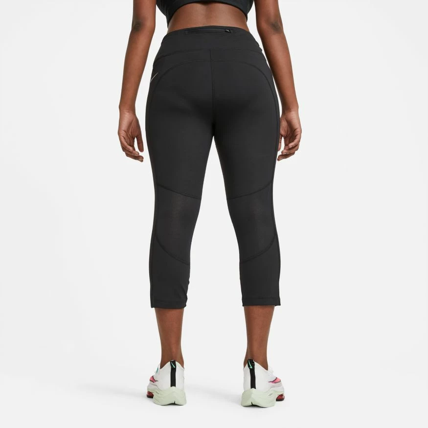 Nike Women's Mid-Rise Fast Crop Running Leggings - Black (CZ9238-010) 2 Nike Women's Mid-Rise Fast Crop Running Leggings - Black (CZ9238-010) - Image 2