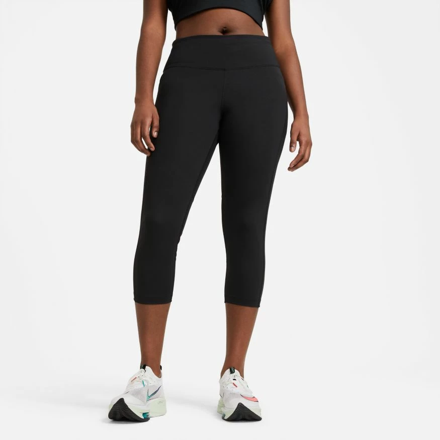 Nike Women's Mid-Rise Fast Crop Running Leggings - Black (CZ9238-010) 1 Nike Women's Mid-Rise Fast Crop Running Leggings - Black (CZ9238-010)