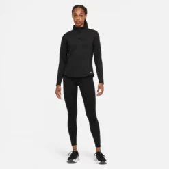Nike Women's Therma-Fit One Long-Sleeve 1/2 Zip Top (Plus Sizes) - Black (DN2239-010) -Asics Shop DN2239 010 PHSYM003 JPG HEI 875 WID 875