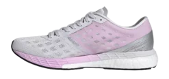 Adidas Women's Adizero Boston 9 - Dash Grey/Footwear White/Clear Lilac (FW2213) -Asics Shop FW2213 FTW photo side medial center transparent