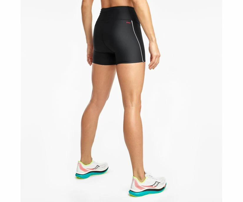 Saucony Women's Fortify 3" Hot Short - Black (SAW800327-BK) 2 Saucony Women's Fortify 3" Hot Short - Black (SAW800327-BK) - Image 2