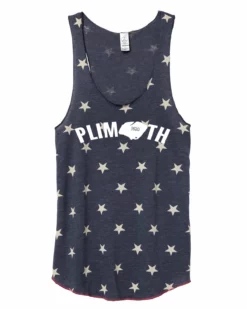 Marathon Sportswear Women's Plimoth Racerback Stars And Stripes Tank - Navy Blue ( PLI-AA1927P-S)