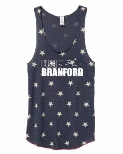 Marathon Sportswear Women's Branford Racerback Stars And Stripes Tank - Navy Blue (RUNBRANFORD-AA1927P-S)