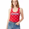 Marathon Sportswear Women's Manchester Racerback Stars And Stripes Tank - Red (RUNMANCH-AA1927P-TRS)