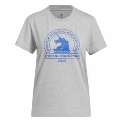 Adidas Women's Boston Marathon® Logo Tee -Asics Shop adidas boston marathon logo tee grey 6