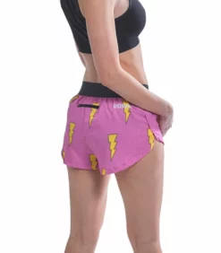 ChicknLegs Women's Shorts -Asics Shop chicknlegs womens hot pink bolts 1.5 inch half split shorts 3