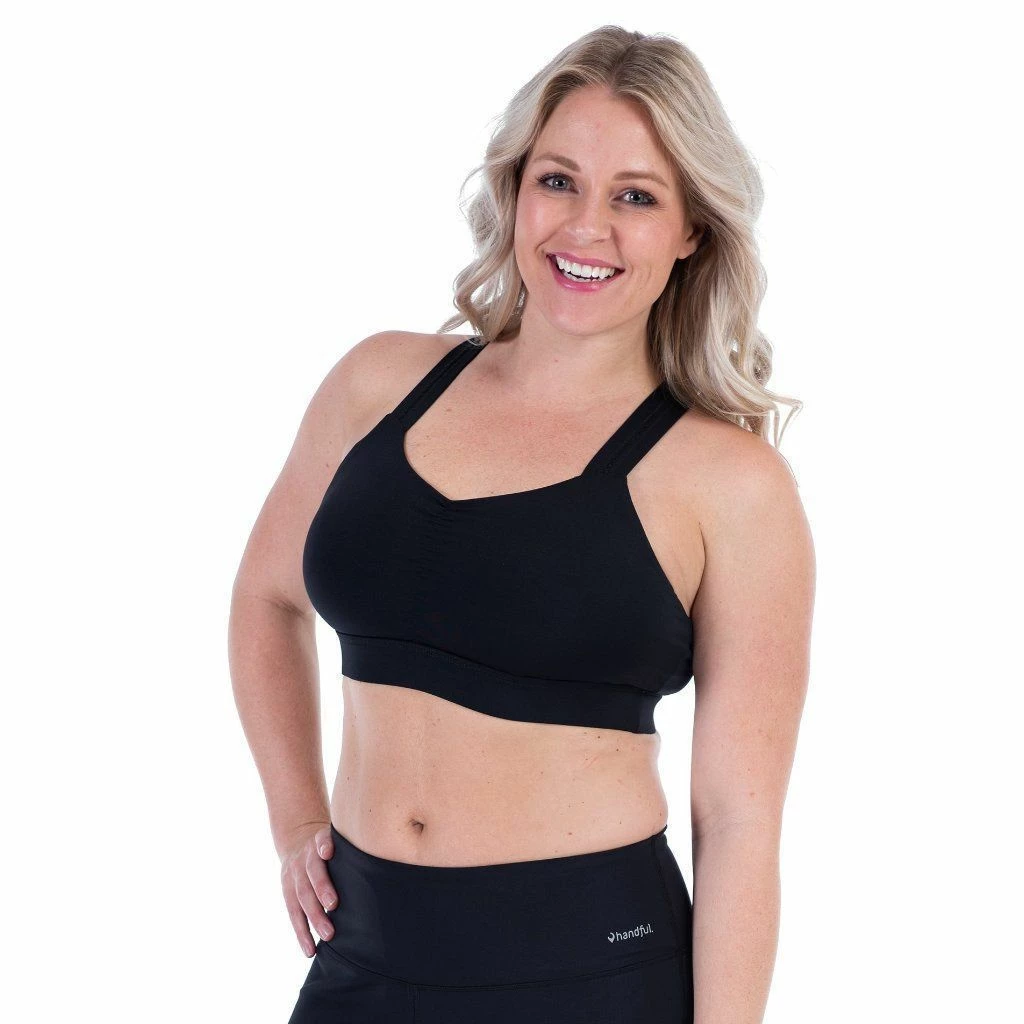 Handful Women's Y-Back Sports Bra - Booya Black (101-001) 1 Handful Women's Y-Back Sports Bra - Booya Black (101-001)