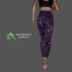 CEP Women's Reflective Tights - Purple (W2A96N) -Asics Shop reflective tights purple women 4 9