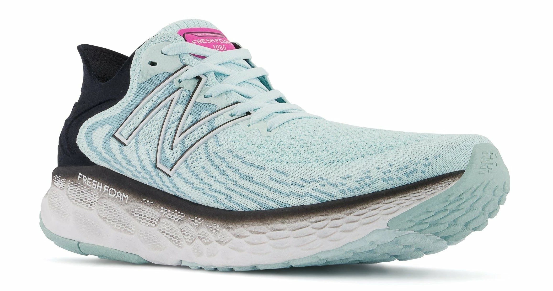 New Balance Women's Fresh Foam 1080 V11 - Pale Blue Chill/Black (W1080L11 B) 2 New Balance Women's Fresh Foam 1080 V11 - Pale Blue Chill/Black (W1080L11 B) - Image 2