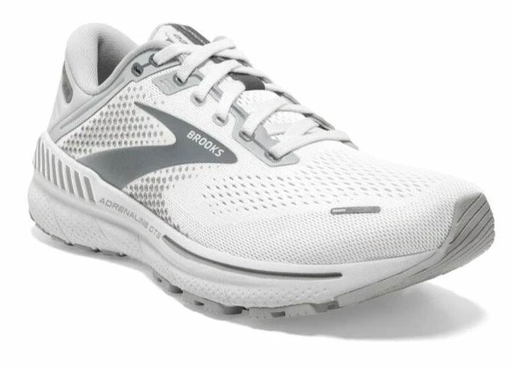 Brooks Women's Adrenaline GTS 22 - White/Oyster/Primer Grey (1203531B134) Brooks Women's Adrenaline GTS 22 - White/Oyster/Primer Grey (1203531B134) -Asics Shop www brooksrunning com 120353 134 o adrenaline gts 22 womens cushion running shoe 1