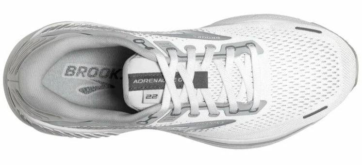 Brooks Women's Adrenaline GTS 22 - White/Oyster/Primer Grey (1203531B134) Brooks Women's Adrenaline GTS 22 - White/Oyster/Primer Grey (1203531B134) -Asics Shop www brooksrunning com 120353 134 o adrenaline gts 22 womens cushion running shoe 2